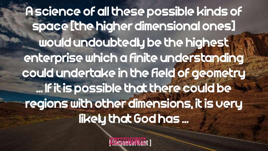 Dimensions quotes by Immanuel Kant