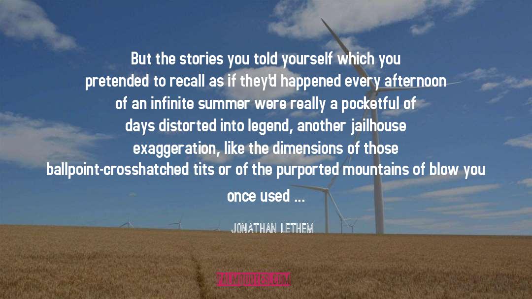 Dimensions The Finery quotes by Jonathan Lethem