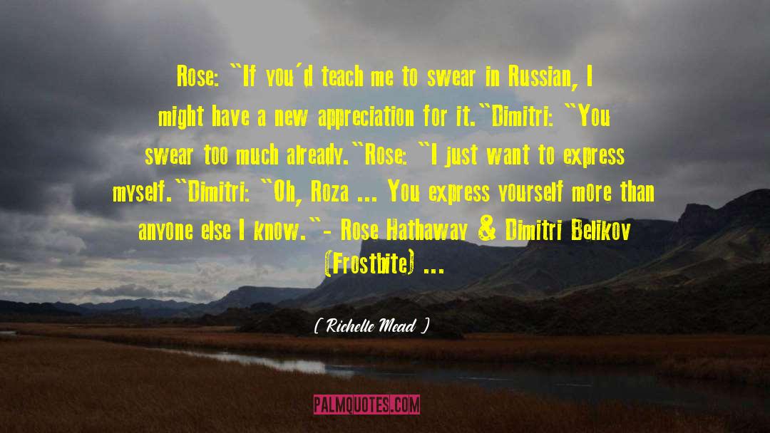 Dimitri Belikov quotes by Richelle Mead