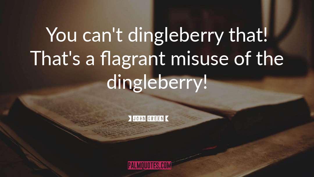 Dingleberry quotes by John Green