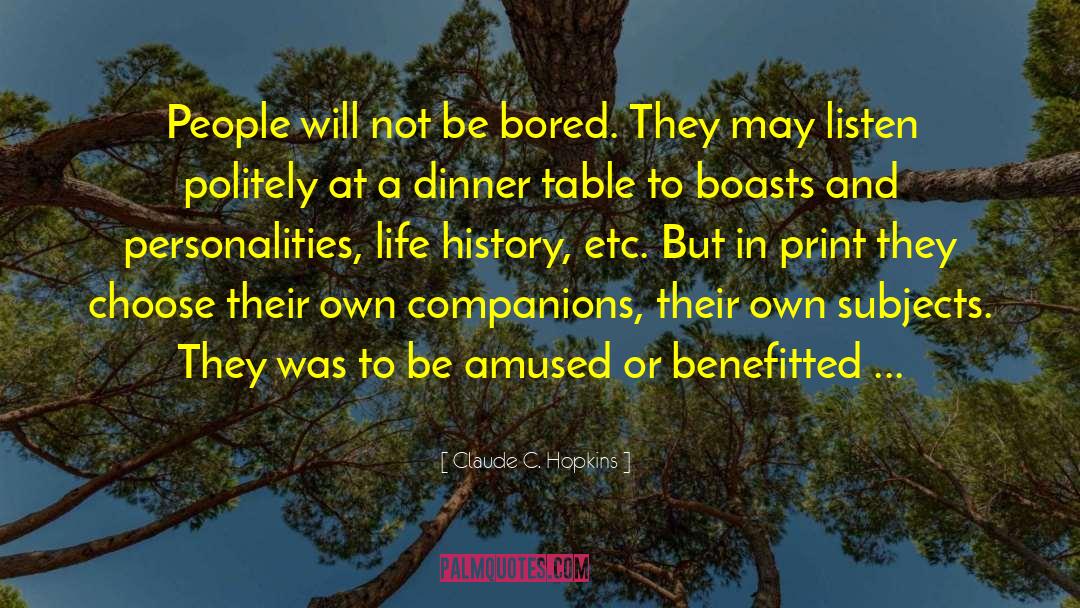 Dinner Plates quotes by Claude C. Hopkins