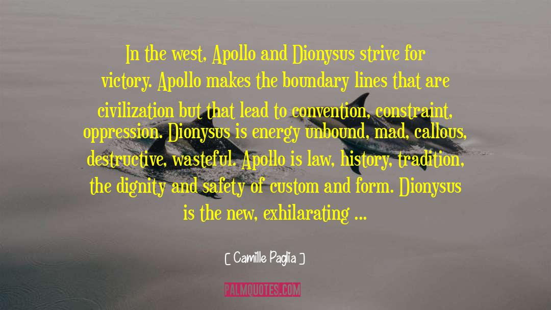 Dionysus quotes by Camille Paglia