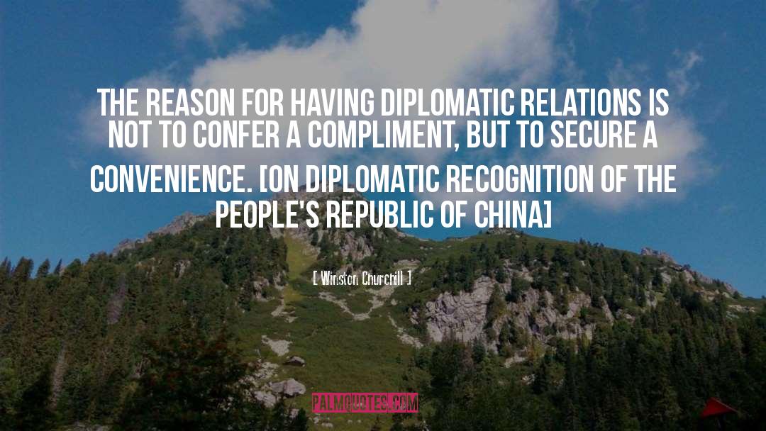 Diplomatic Relations quotes by Winston Churchill