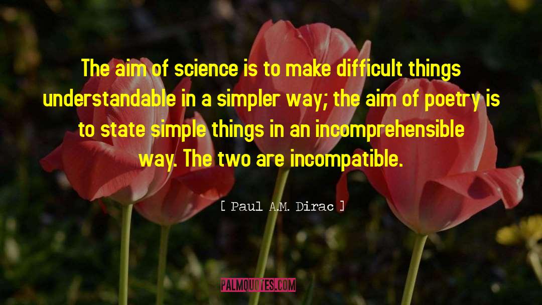 Dirac quotes by Paul A.M. Dirac