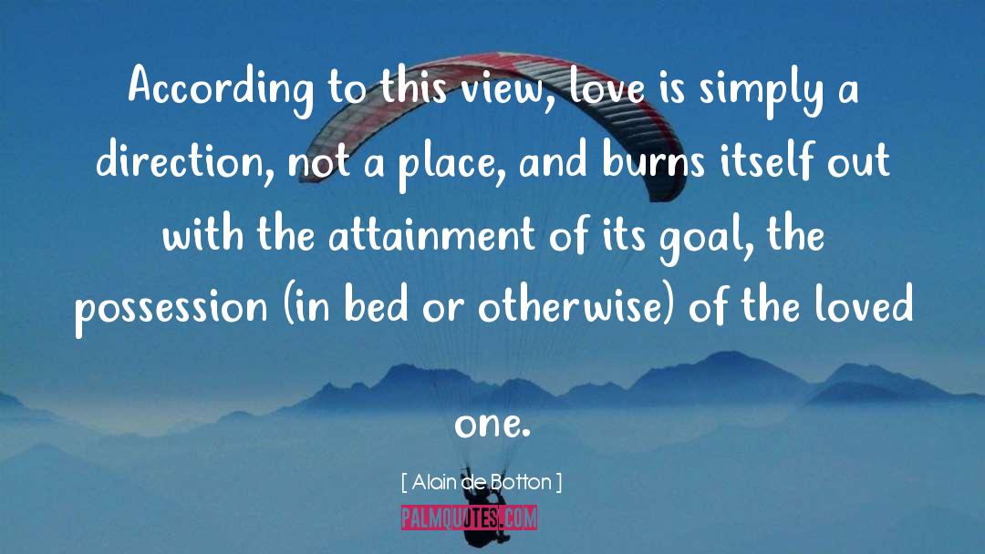 Direction Love quotes by Alain De Botton