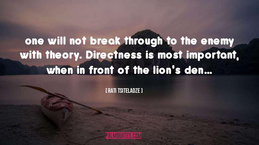 Directness quotes by Rati Tsiteladze