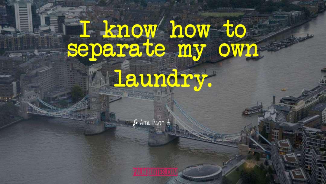 Dirty Laundry Quote quotes by Amy Ryan