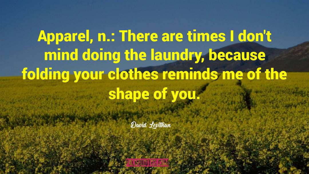 Dirty Laundry Quote quotes by David Levithan
