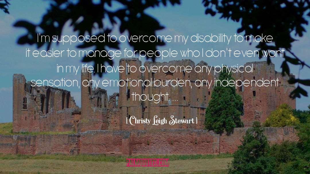 Disability History quotes by Christy Leigh Stewart