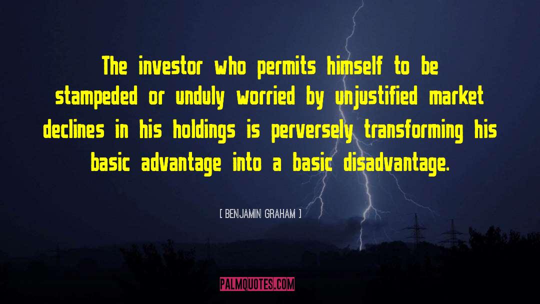 Disadvantage quotes by Benjamin Graham