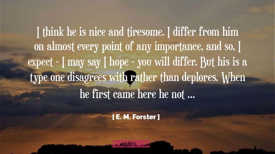 Disagrees quotes by E. M. Forster