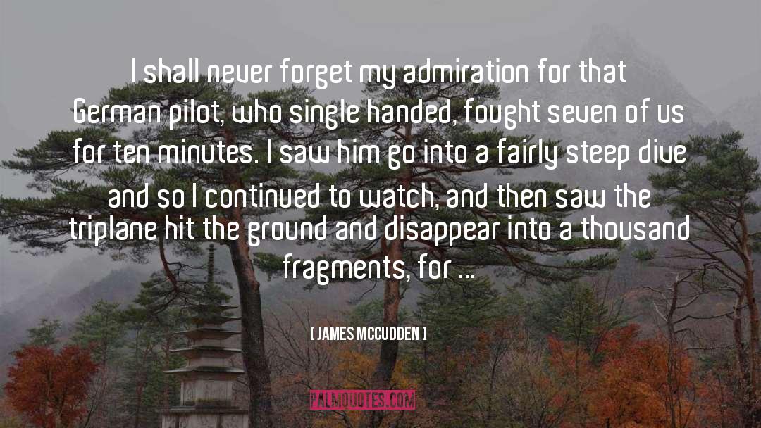 Disappear quotes by James McCudden