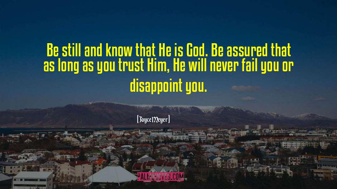 Disappoint quotes by Joyce Meyer