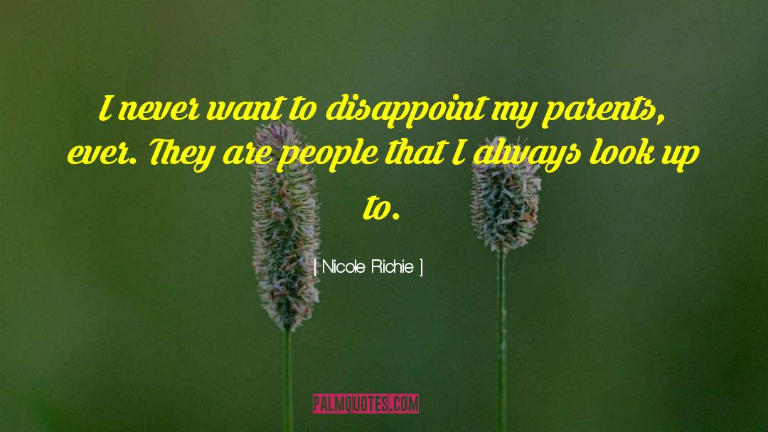 Disappoint quotes by Nicole Richie