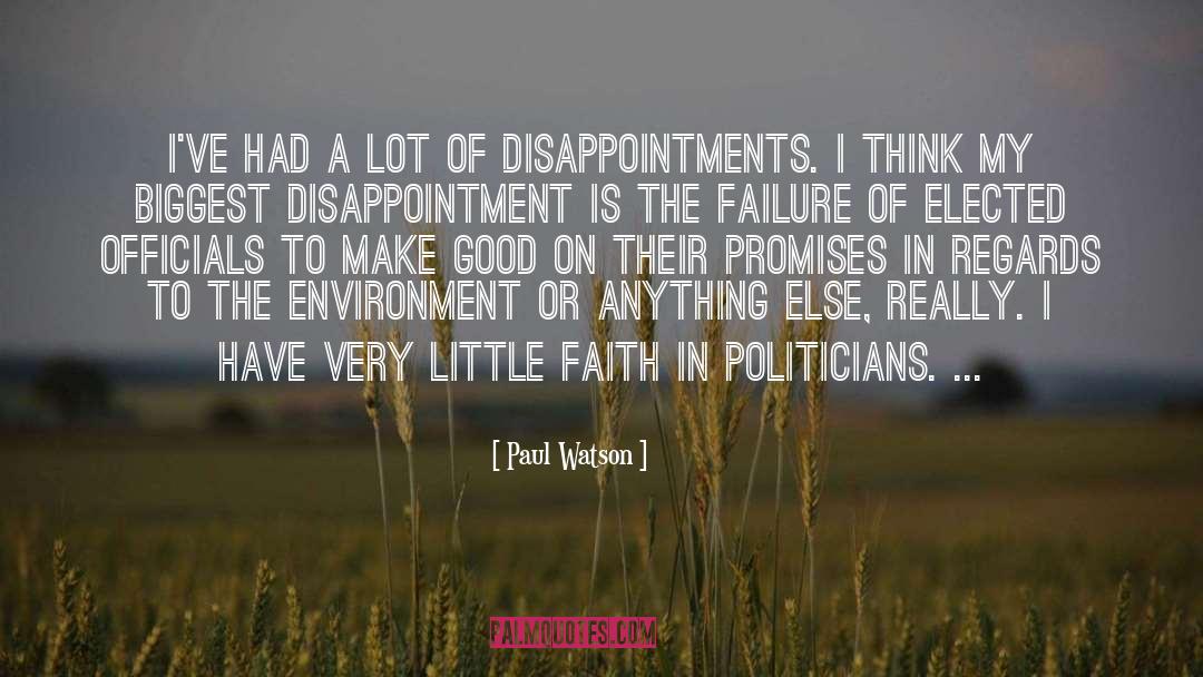 Disappointment Is Sadness quotes by Paul Watson