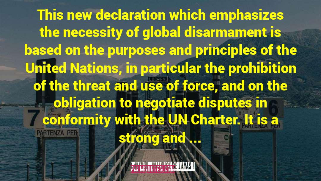 Disarmament quotes by Alfred-Maurice De Zayas