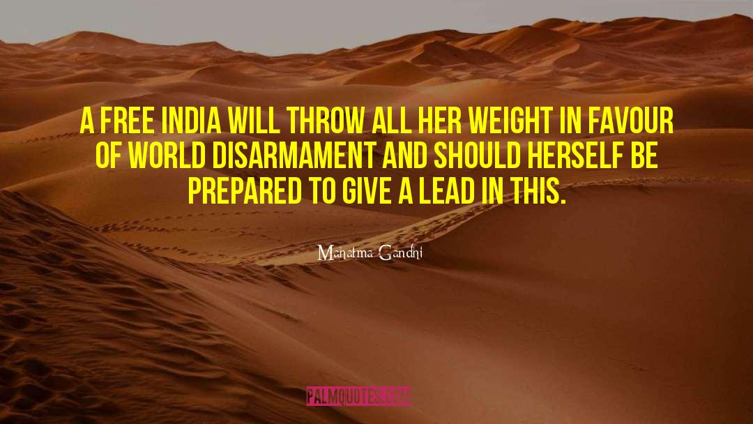 Disarmament quotes by Mahatma Gandhi