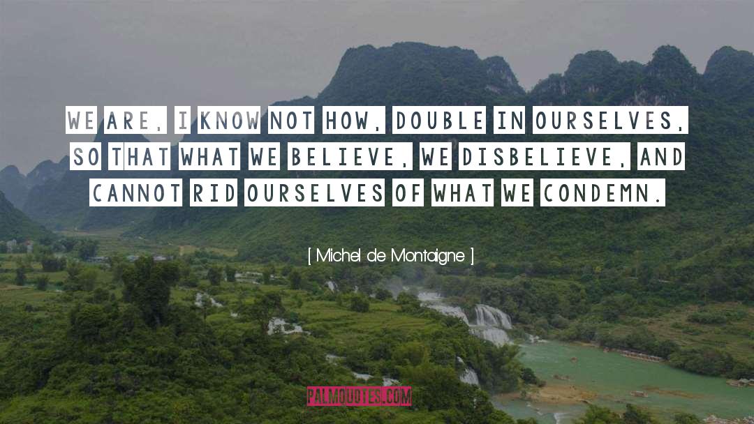 Disbelieve quotes by Michel De Montaigne