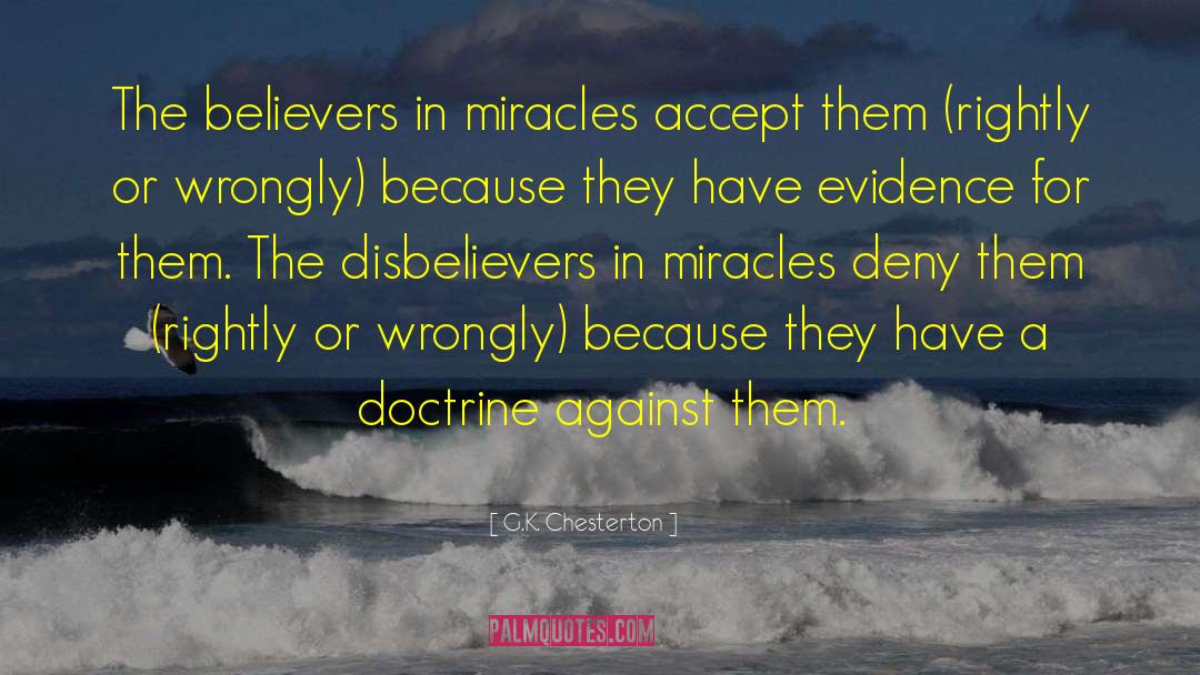 Disbelievers quotes by G.K. Chesterton