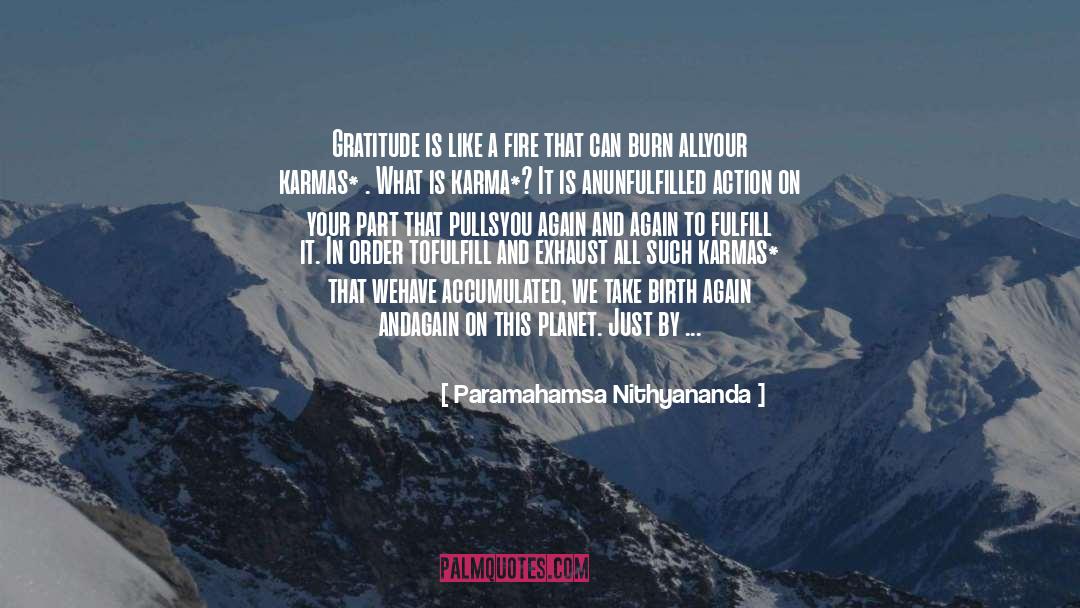 Discharge Karma quotes by Paramahamsa Nithyananda