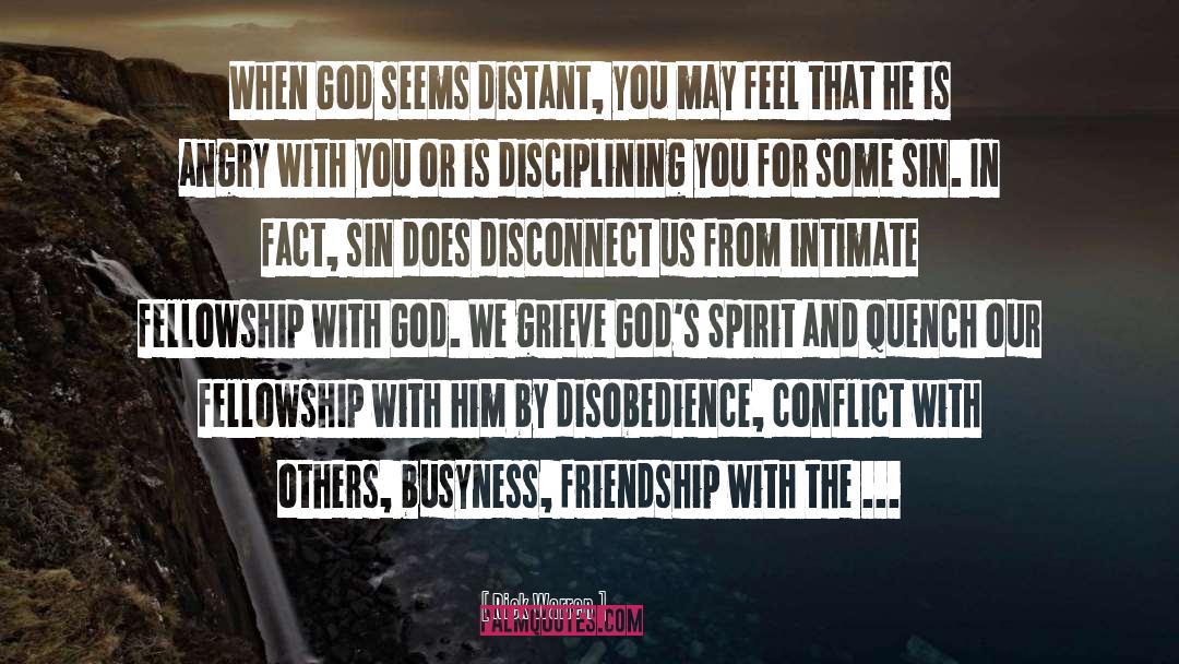 Disconnect quotes by Rick Warren