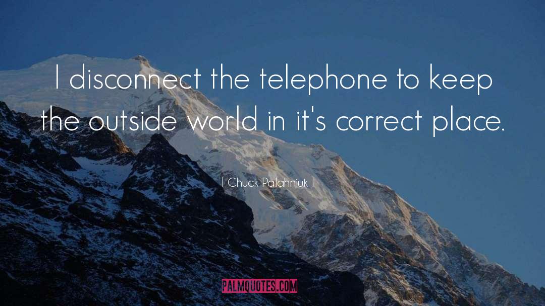 Disconnect quotes by Chuck Palahniuk