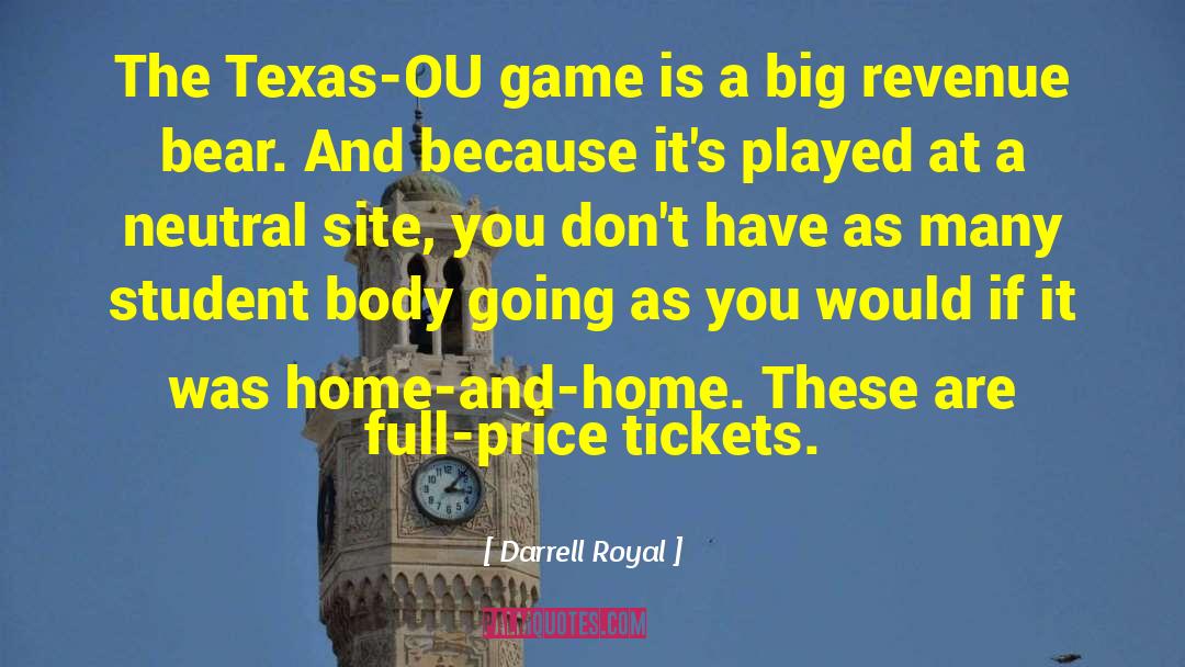 Discount Price quotes by Darrell Royal