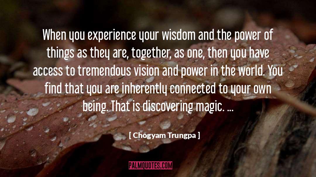 Discovering Us quotes by Chogyam Trungpa