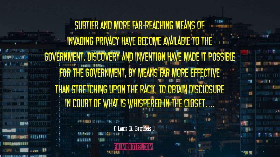 Discovery And Invention quotes by Louis D. Brandeis