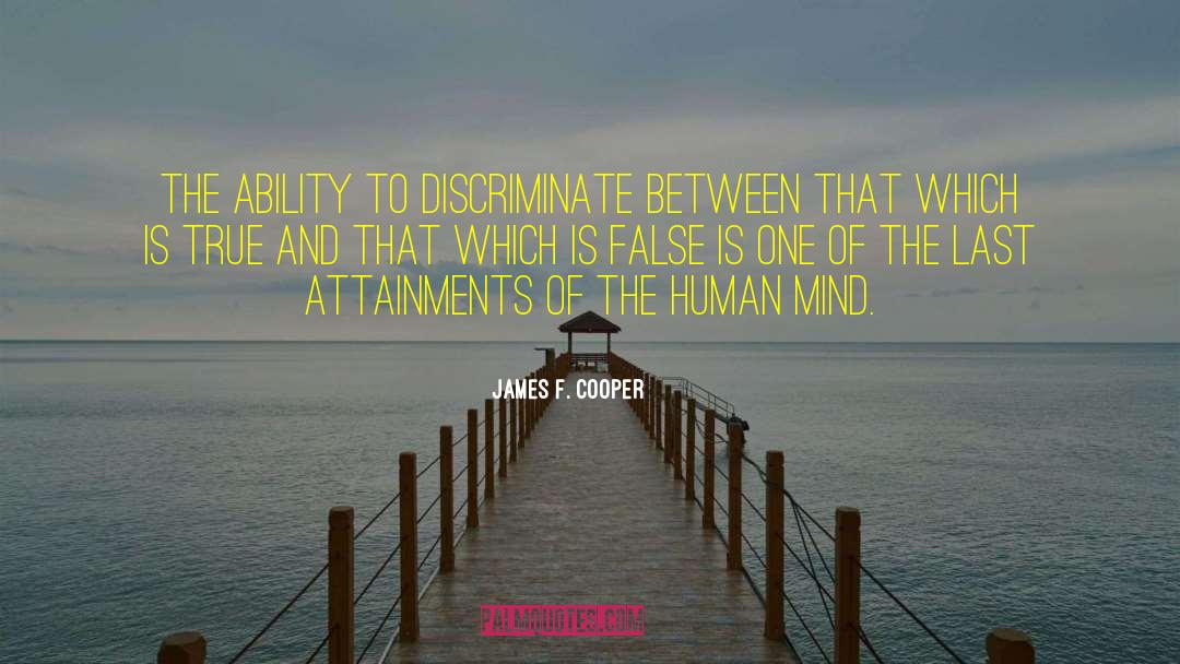 Discriminate quotes by James F. Cooper