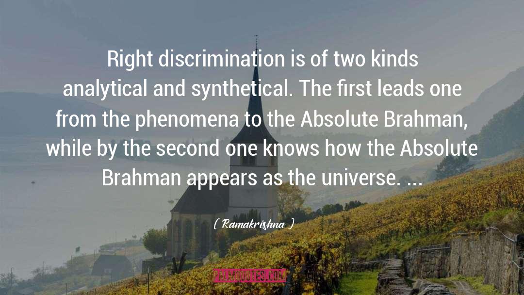 Discrimination And Racism quotes by Ramakrishna