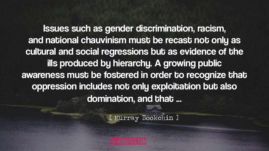 Discrimination quotes by Murray Bookchin