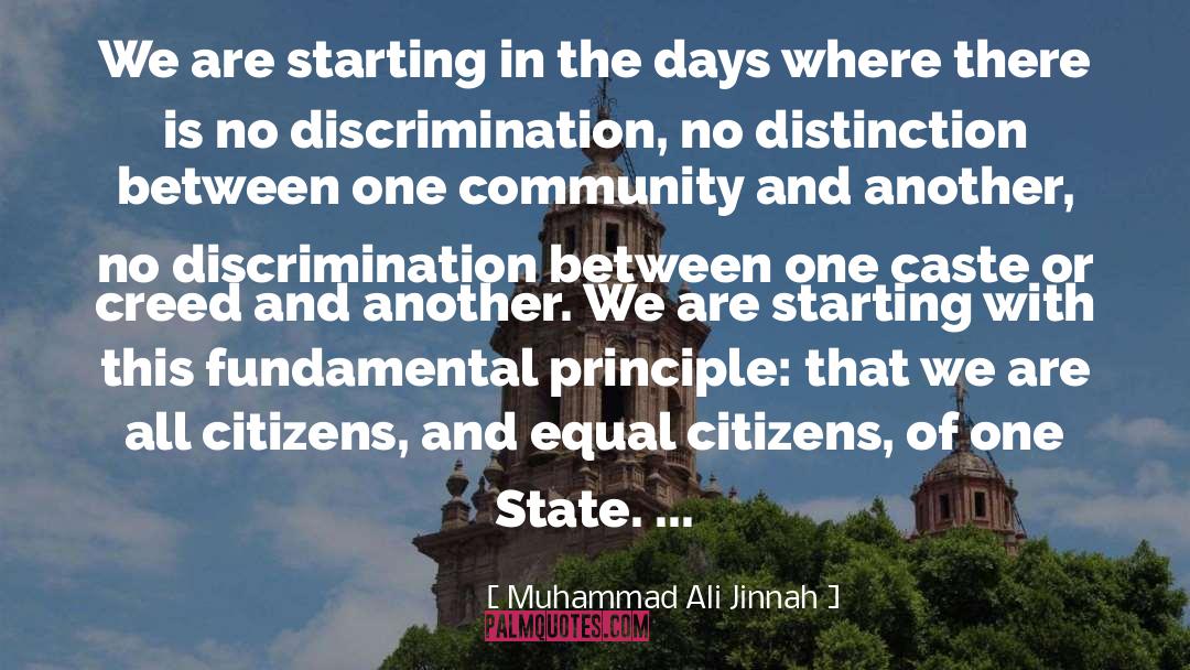 Discrimination quotes by Muhammad Ali Jinnah