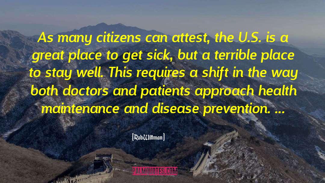 Disease Prevention quotes by Rob Wittman