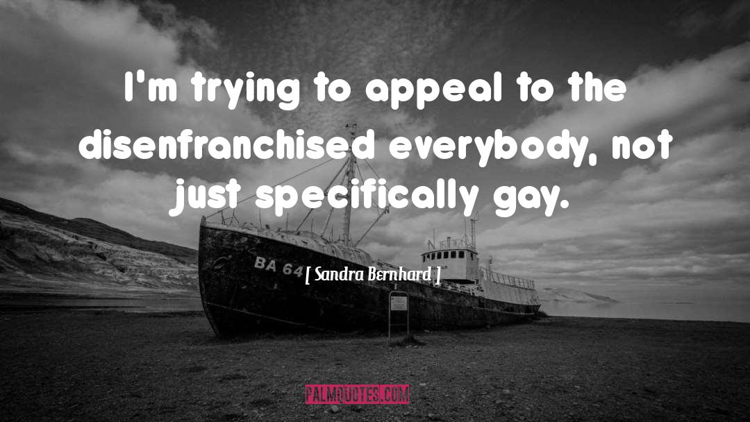 Disenfranchised quotes by Sandra Bernhard