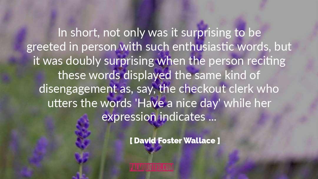 Disengagement quotes by David Foster Wallace