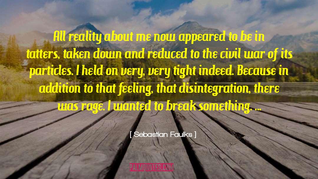 Disintegration quotes by Sebastian Faulks