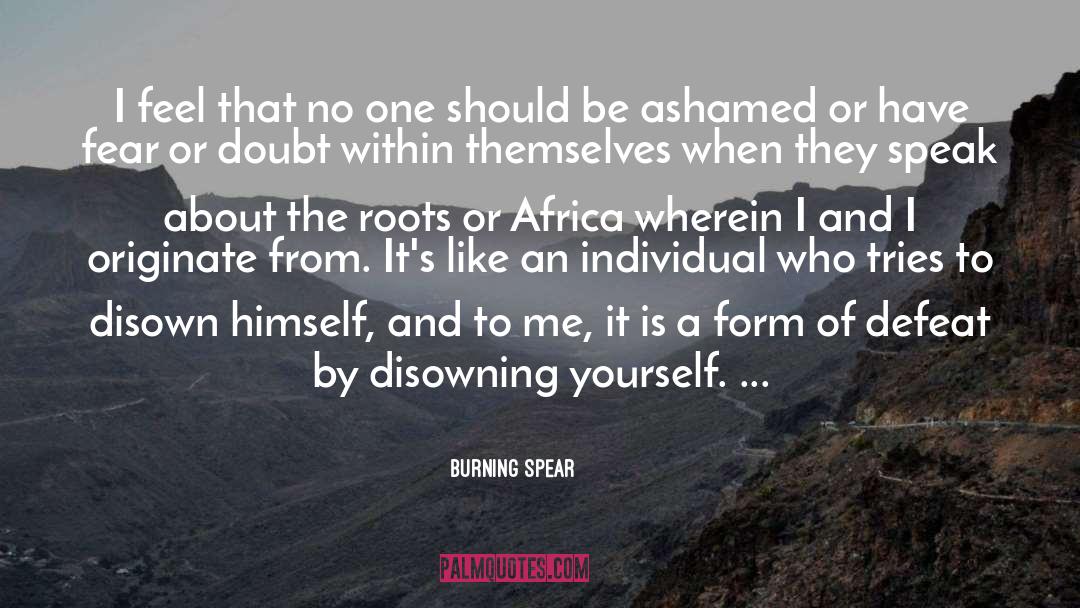 Disowning quotes by Burning Spear