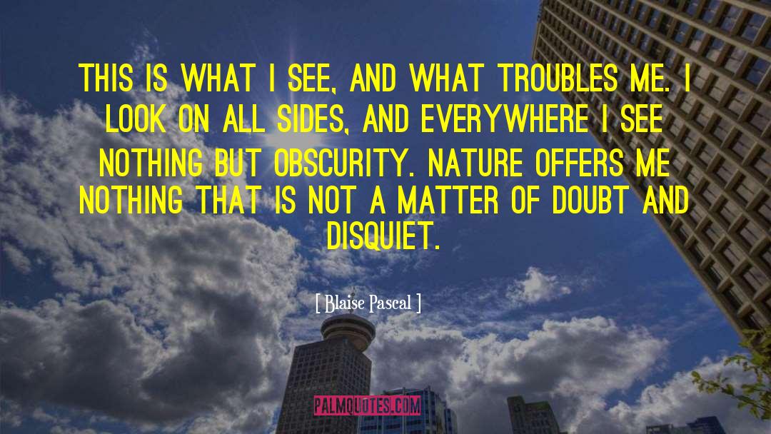 Disquiet quotes by Blaise Pascal