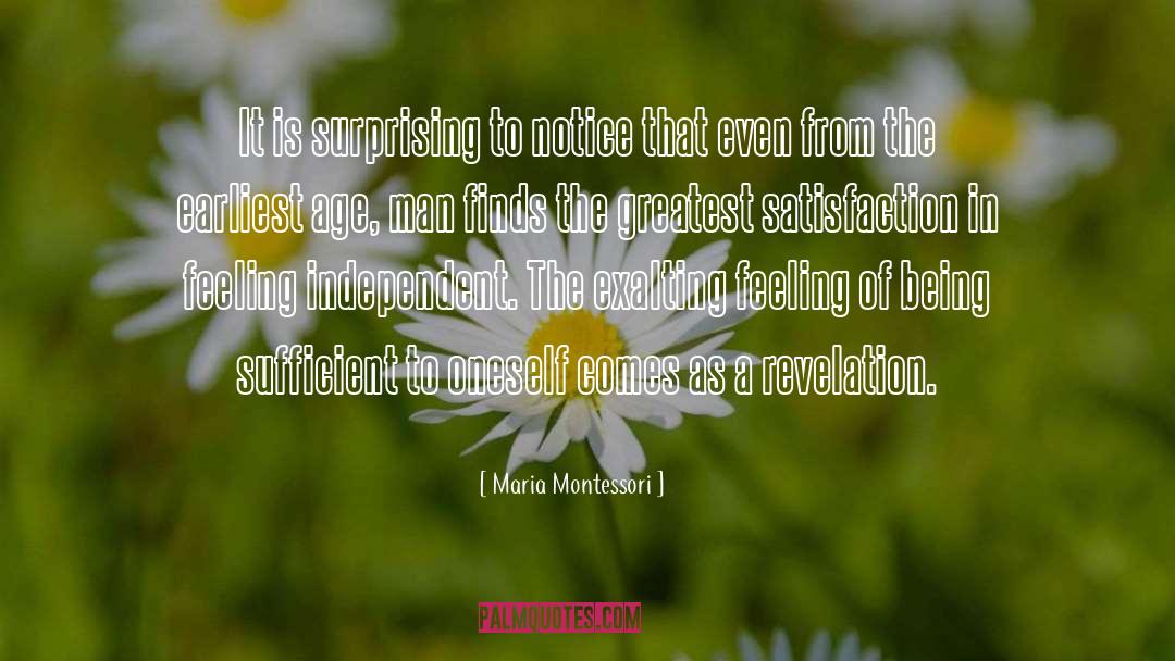 Disregarded Feeling quotes by Maria Montessori