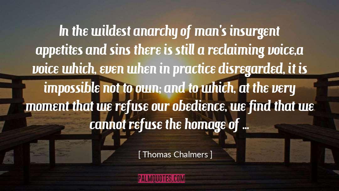 Disregarded quotes by Thomas Chalmers