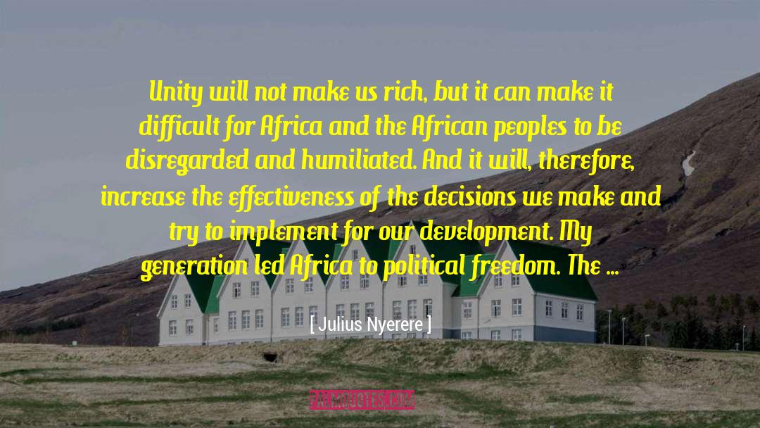 Disregarded quotes by Julius Nyerere