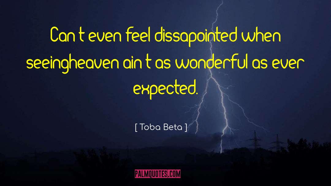 Dissapointment quotes by Toba Beta