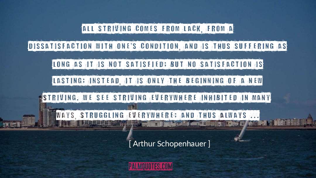 Dissatisfaction quotes by Arthur Schopenhauer