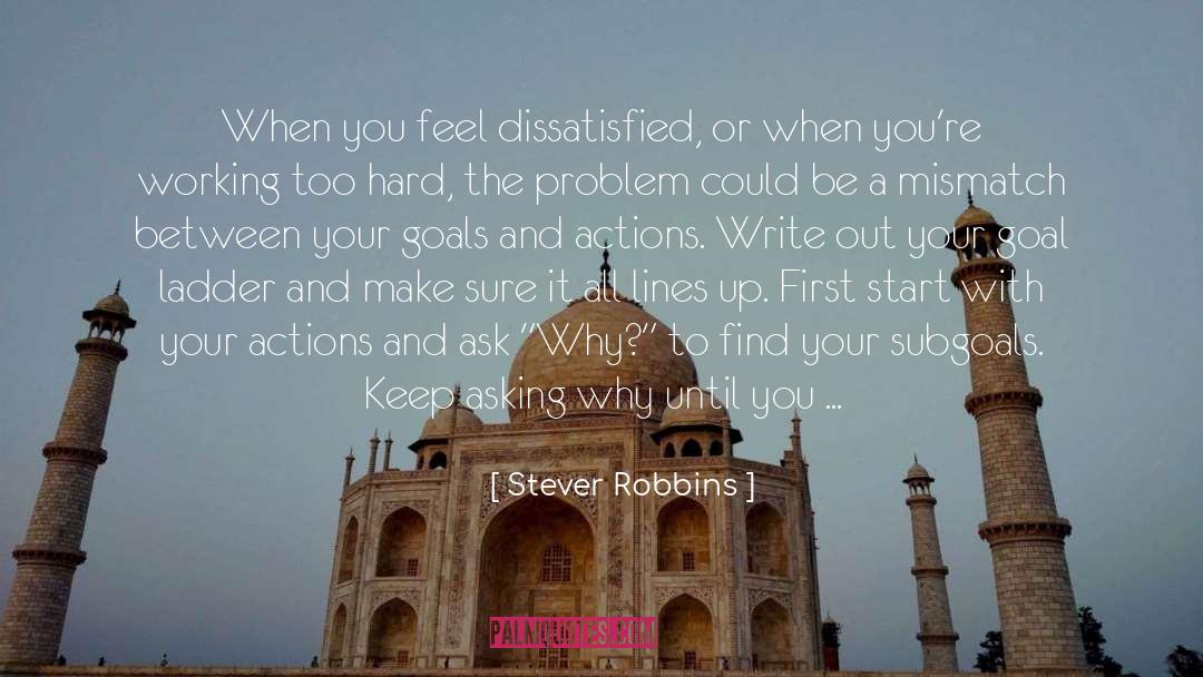 Dissatisfied quotes by Stever Robbins