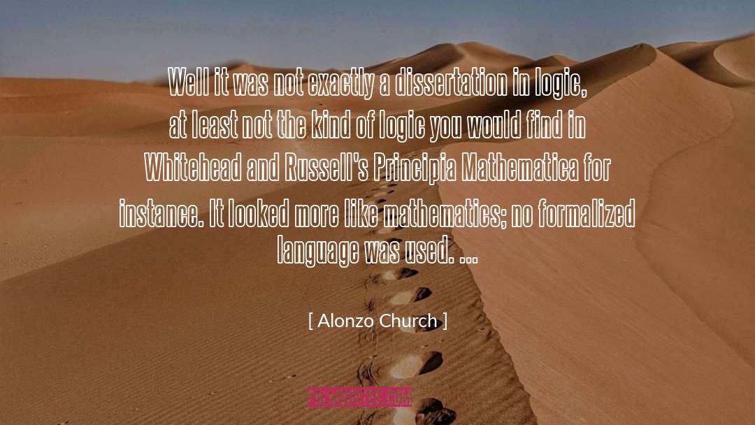Dissertation quotes by Alonzo Church