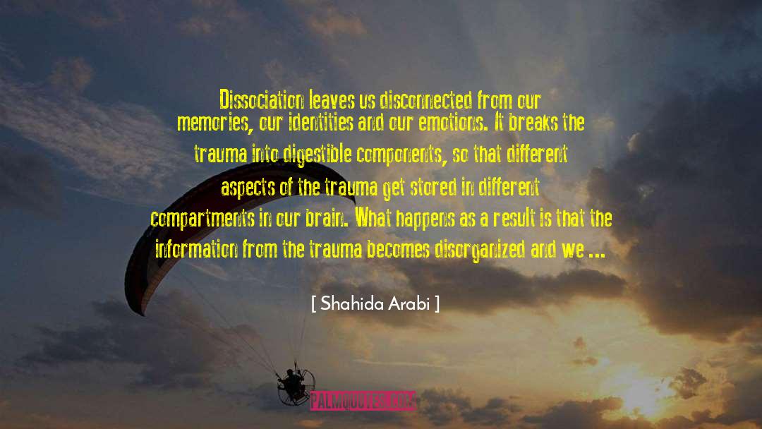 Dissociation quotes by Shahida Arabi
