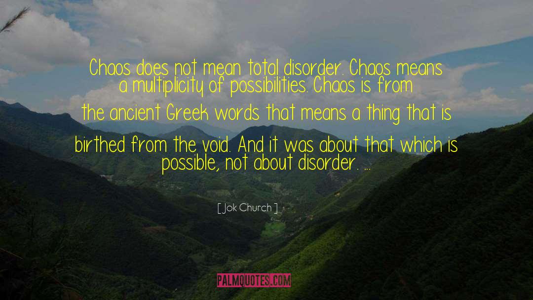 Dissociative Disorder quotes by Jok Church