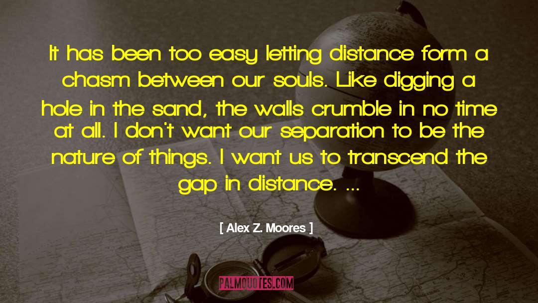 Distance Relationship quotes by Alex Z. Moores