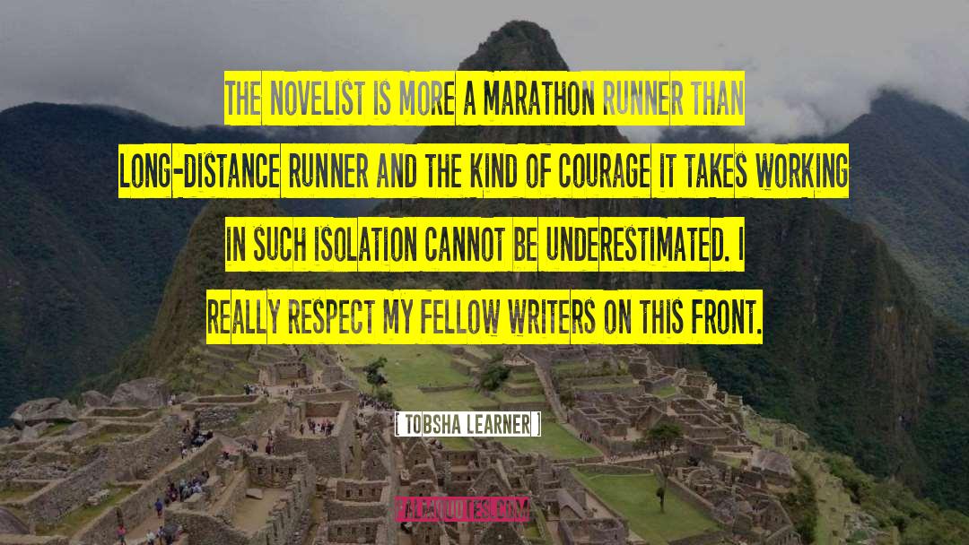 Distance Runner quotes by Tobsha Learner